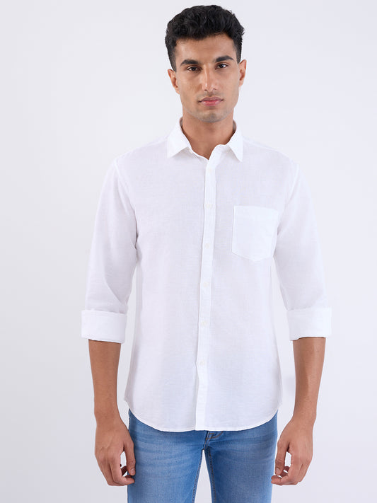 Parx White Casual Shirt