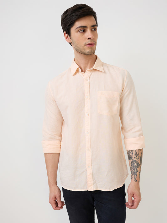 Parx Orange Casual Shirt 