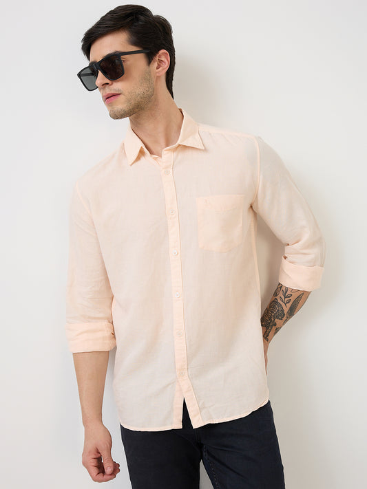 Parx Orange Casual Shirt 