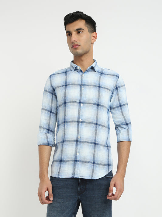 Parx Blue Casual Shirt 
