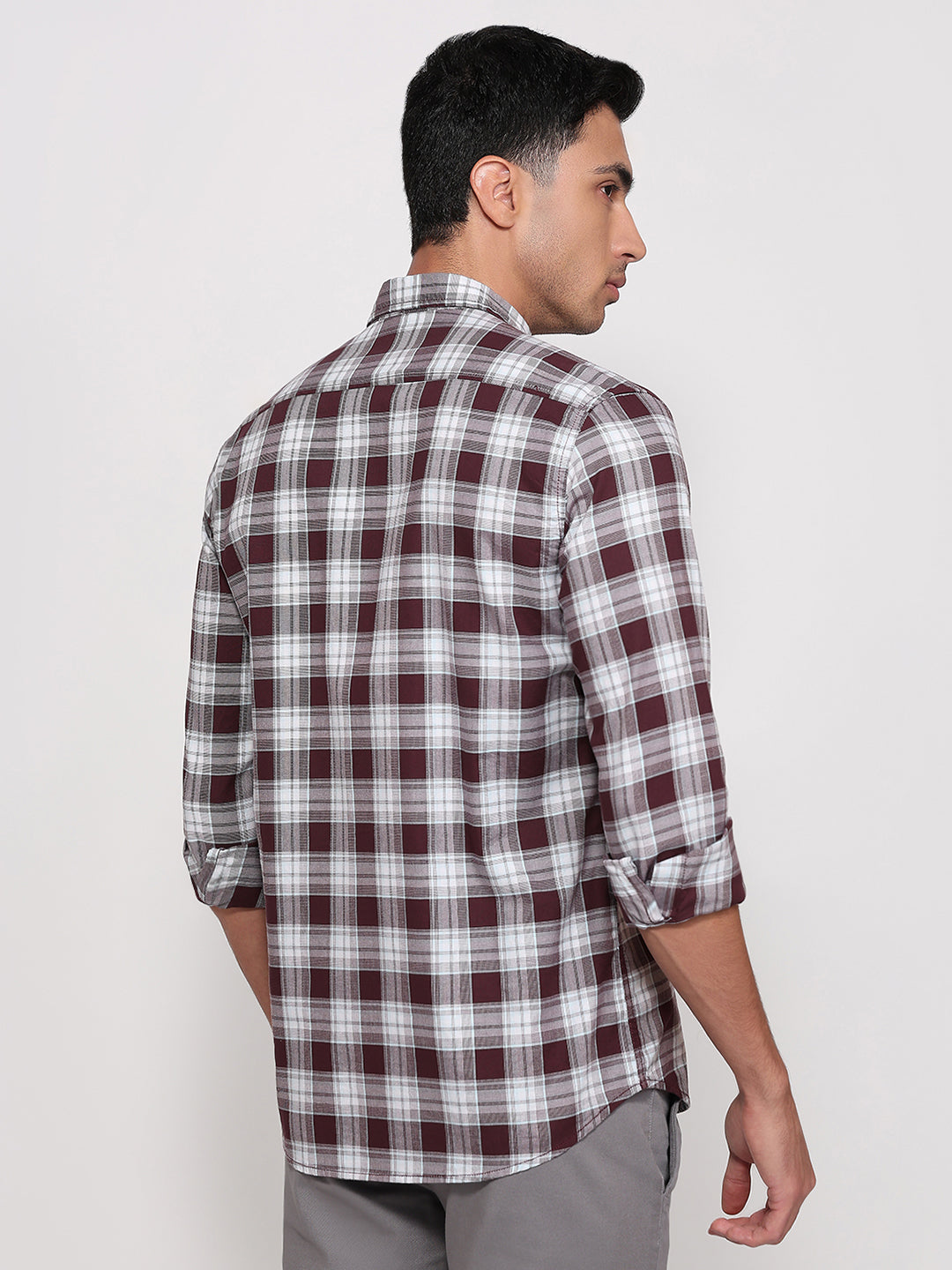Parx Maroon Casual Shirt