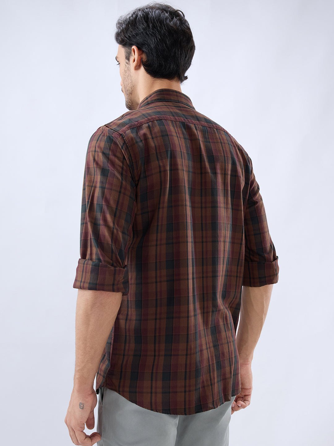 Parx Brown Casual Shirt