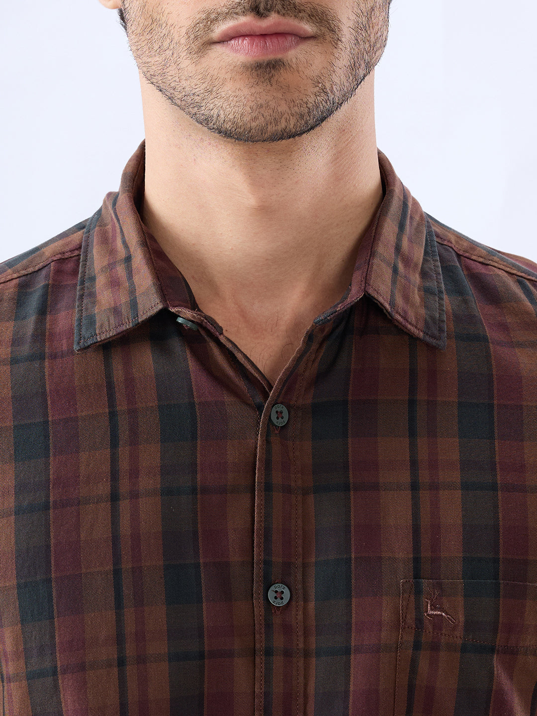 Parx Brown Casual Shirt