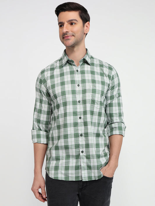 Parx Green Casual Shirt