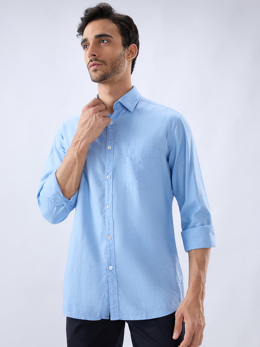Parx Blue Casual Shirt