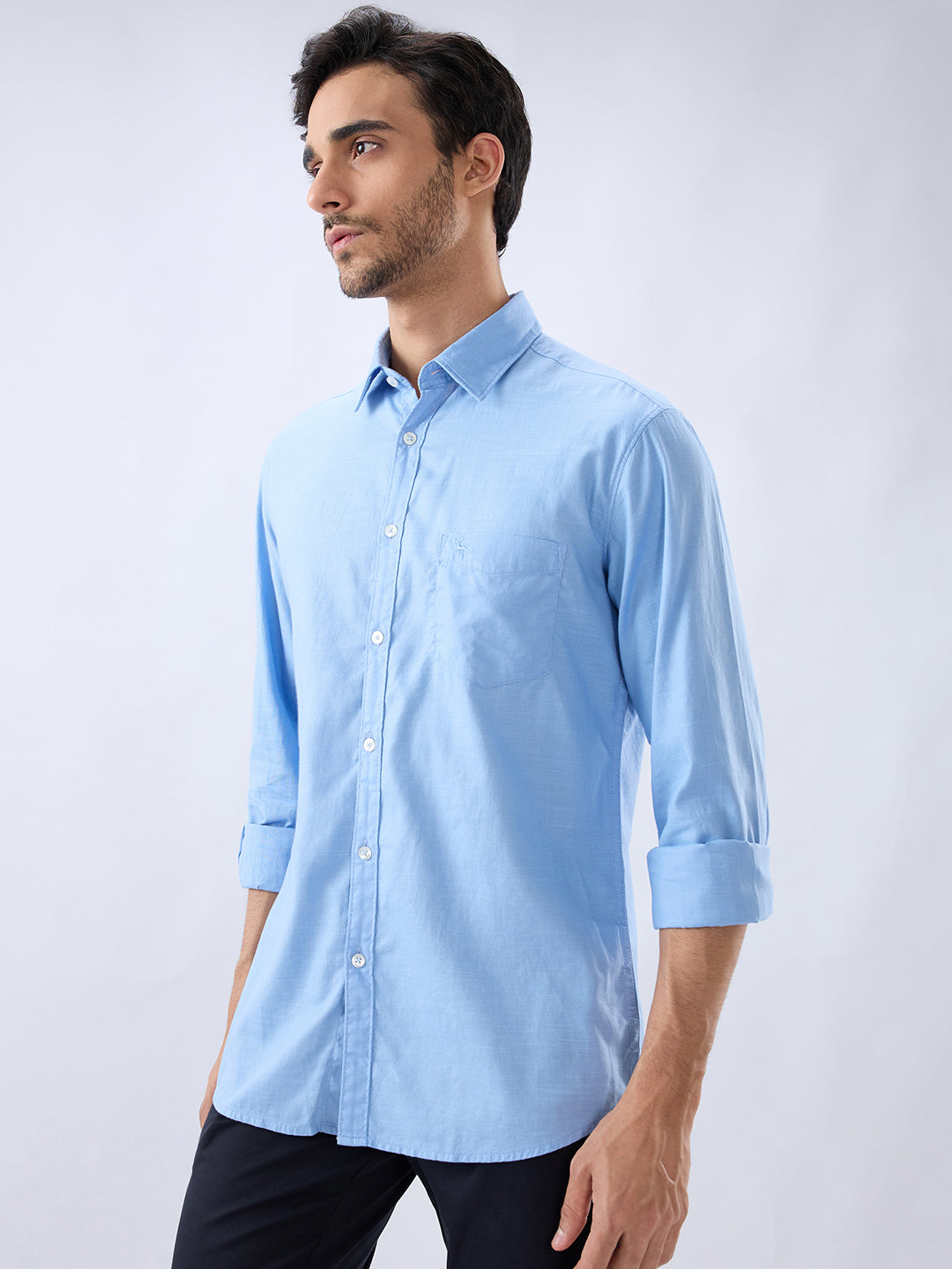 Parx Blue Casual Shirt