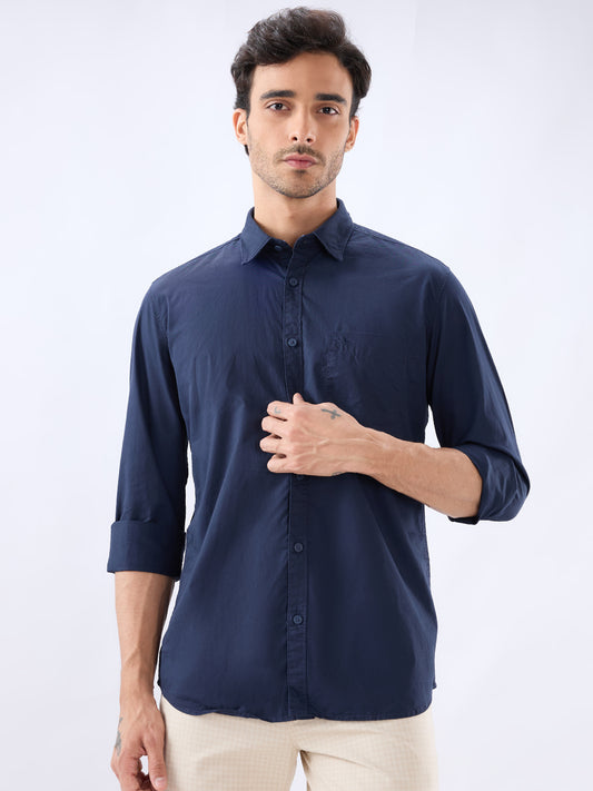 Parx Blue Casual Shirt