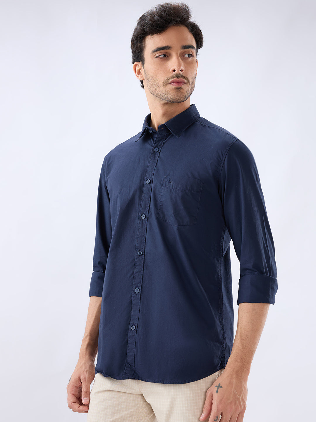 Parx Blue Casual Shirt