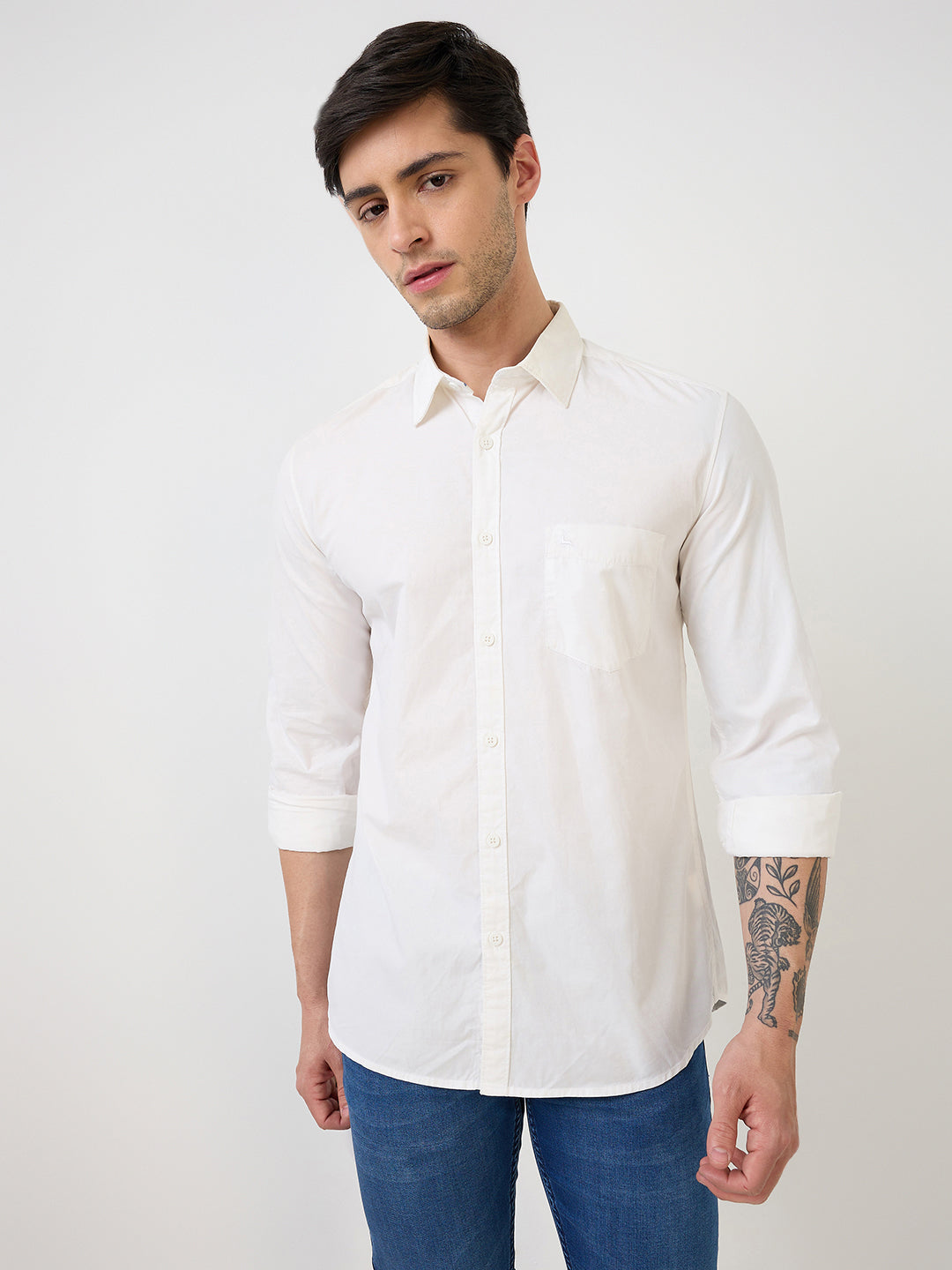 Parx White Casual Shirt 