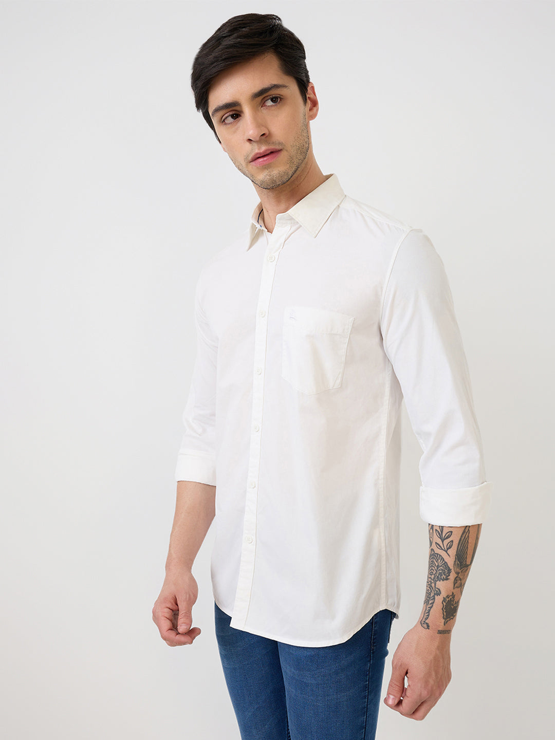 Parx White Casual Shirt 