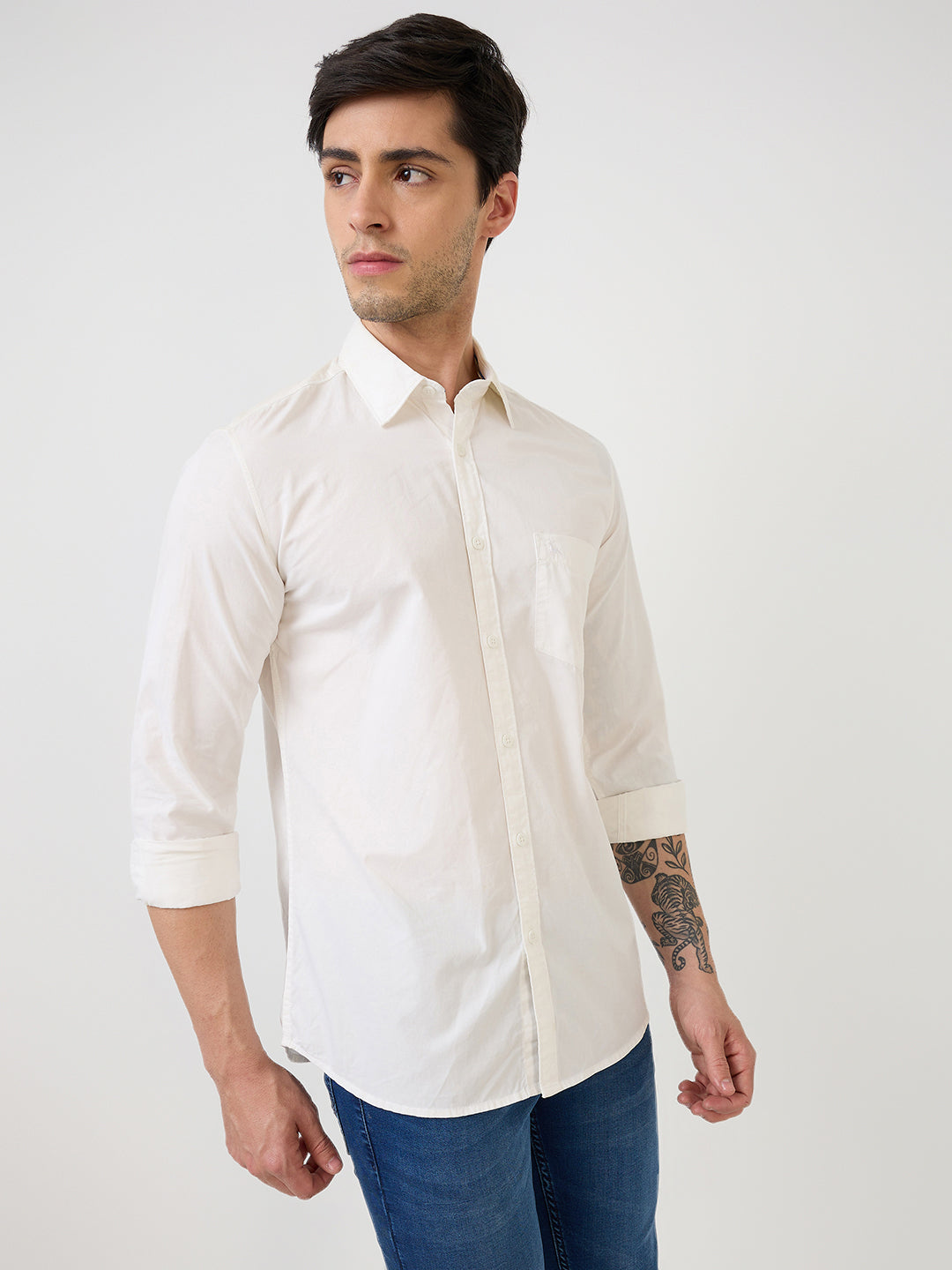 Parx White Casual Shirt 