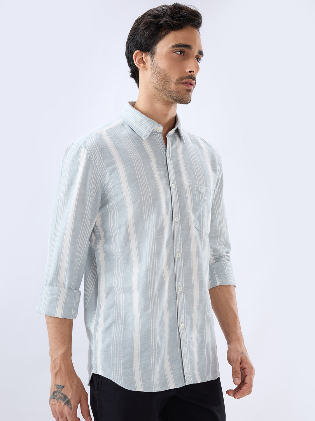 Parx Grey Casual Shirt
