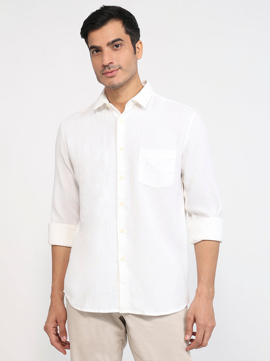 Parx White Casual Shirt