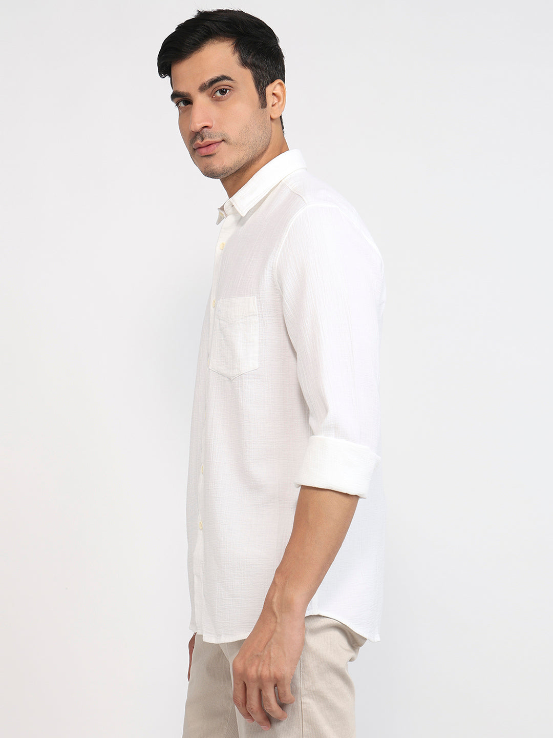 Parx White Casual Shirt