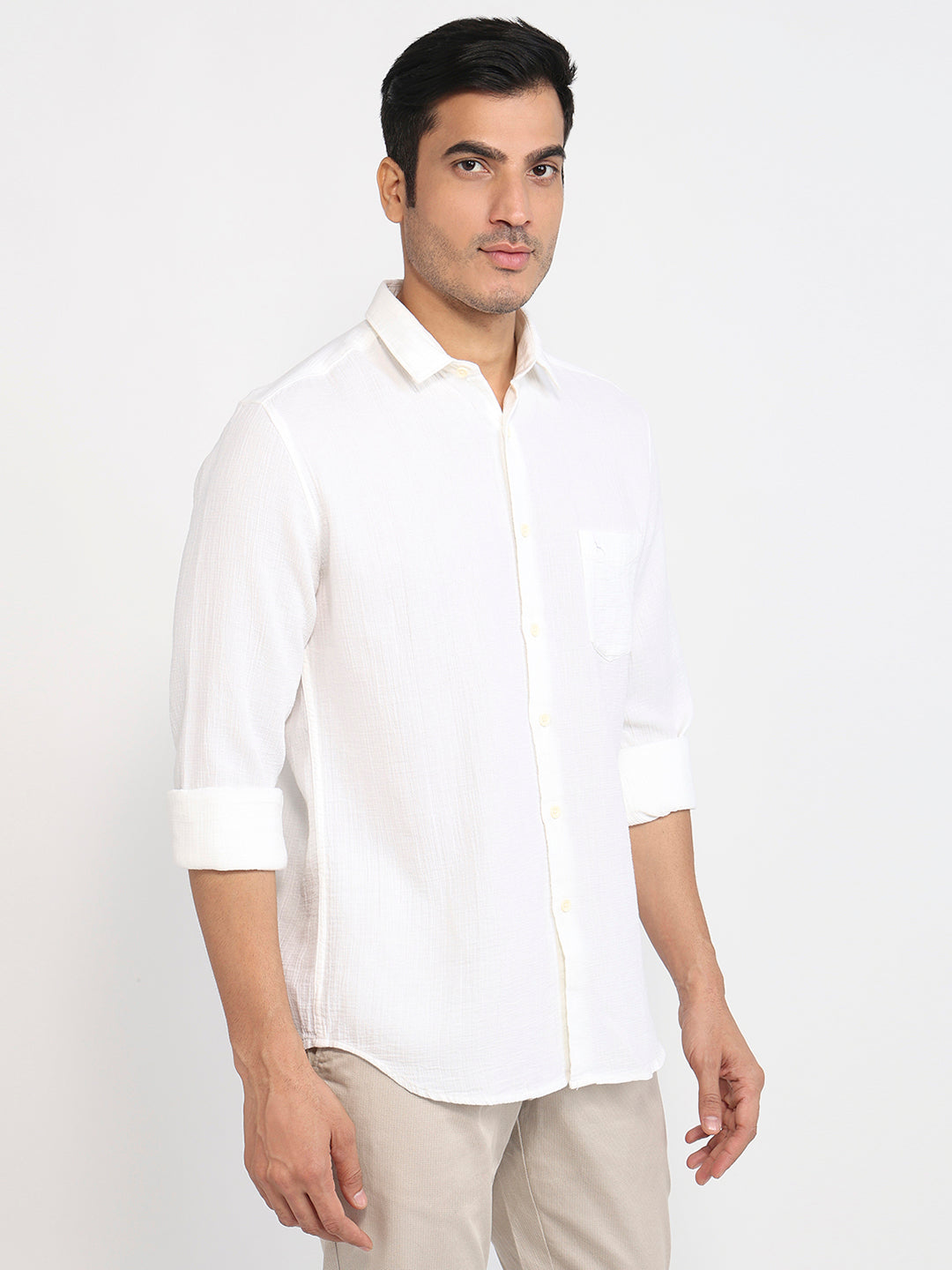Parx White Casual Shirt