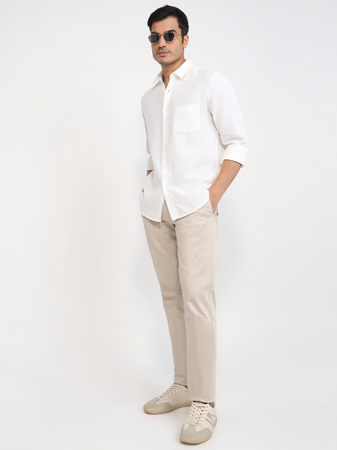 Parx White Casual Shirt