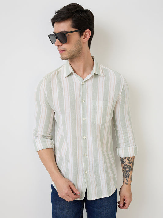 Parx Green Casual Shirt 