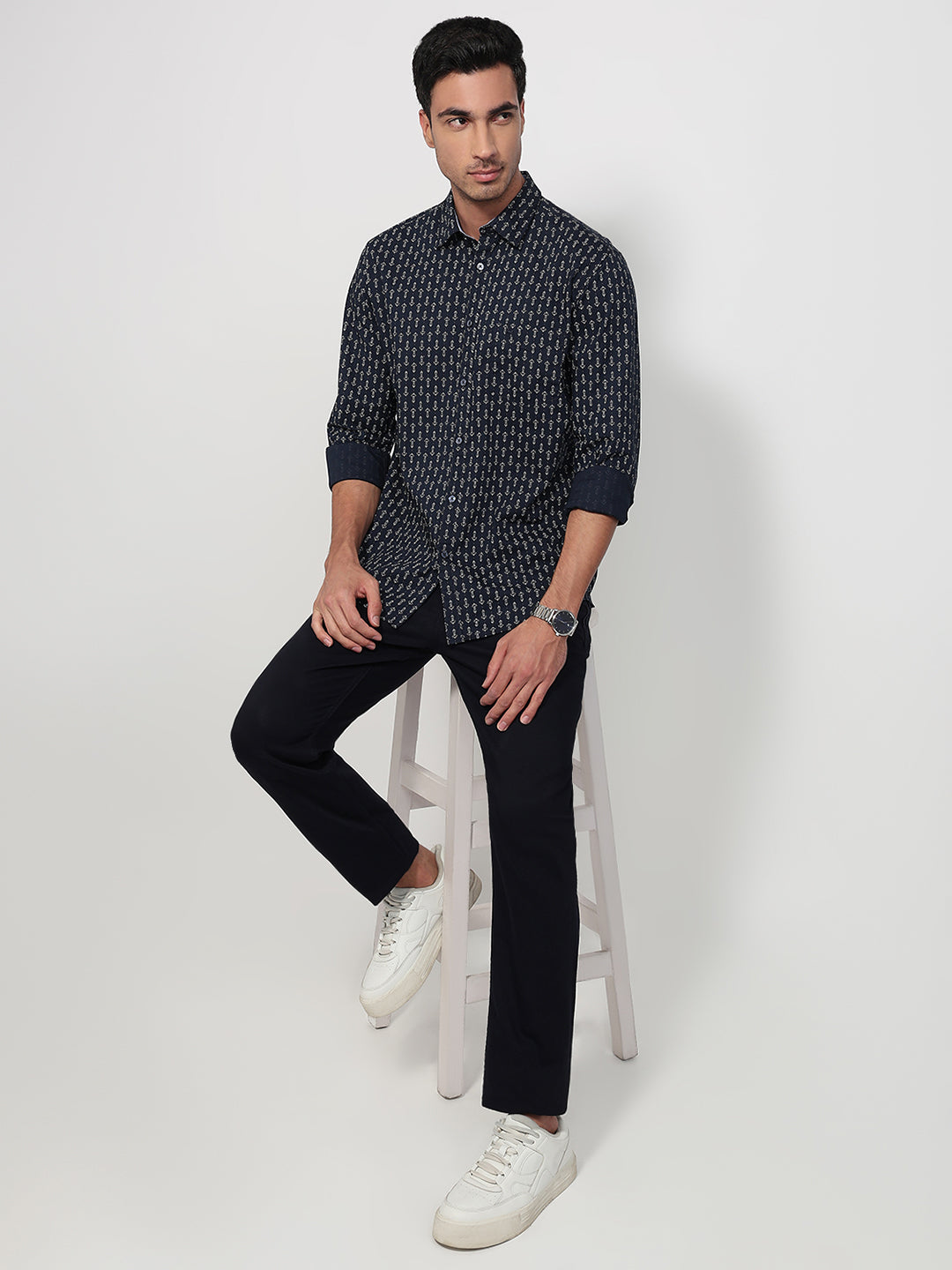 Parx Blue Casual Shirt
