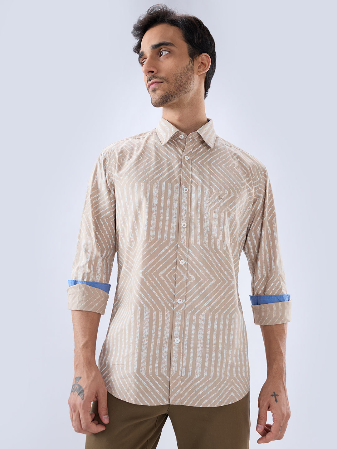 Parx Green Casual Shirt