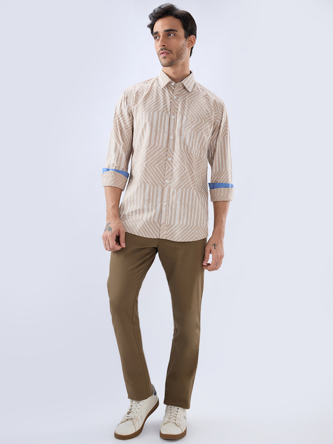 Parx Green Casual Shirt