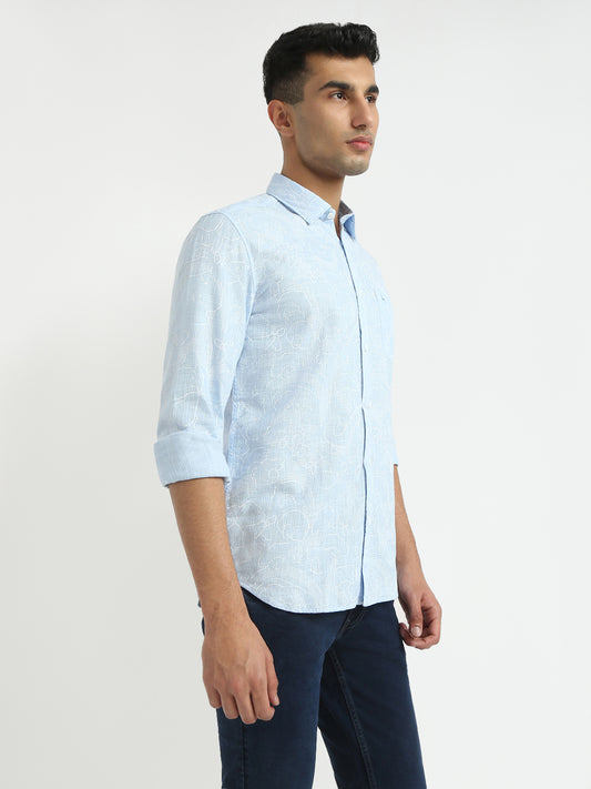 Parx Blue Casual Shirt 
