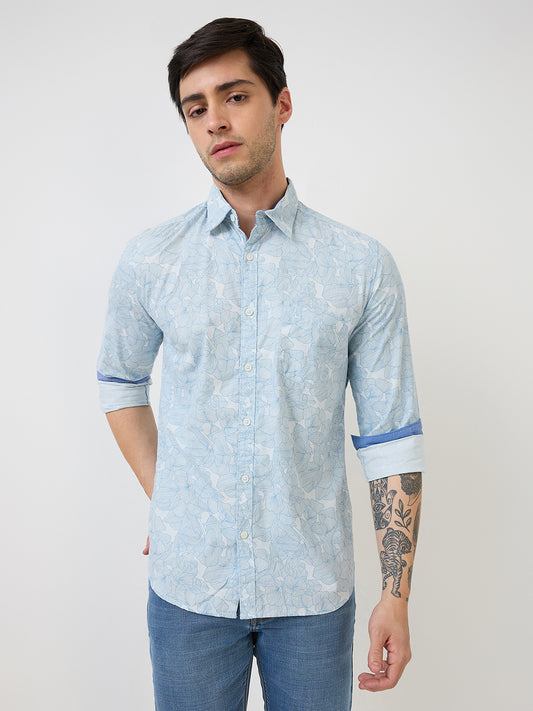Parx Blue Casual Shirt 