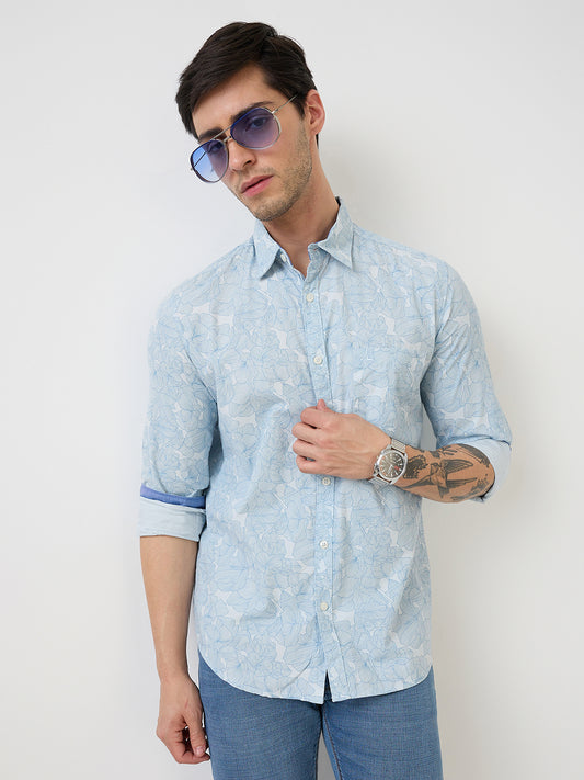 Parx Blue Casual Shirt 