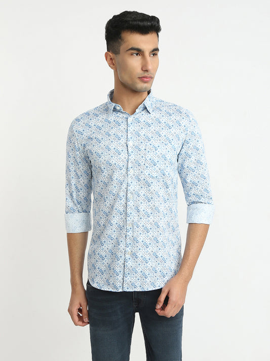 Parx Blue Casual Shirt 