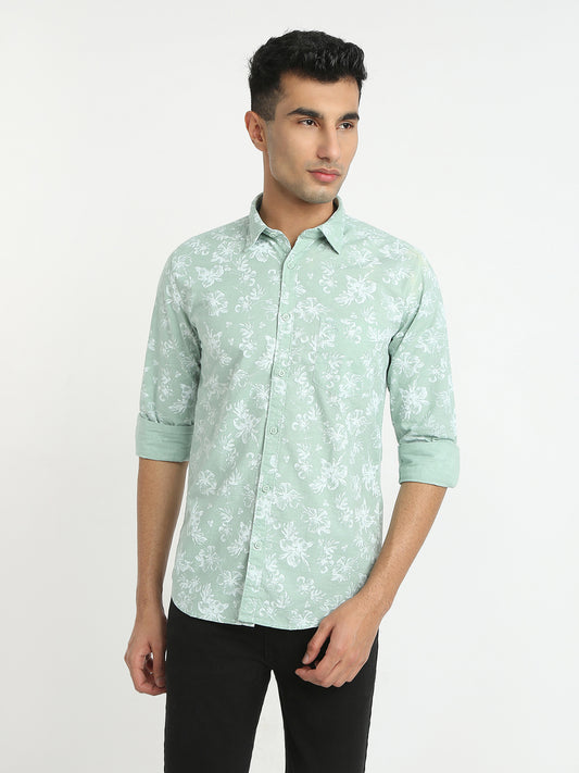 Parx Green Casual Shirt 