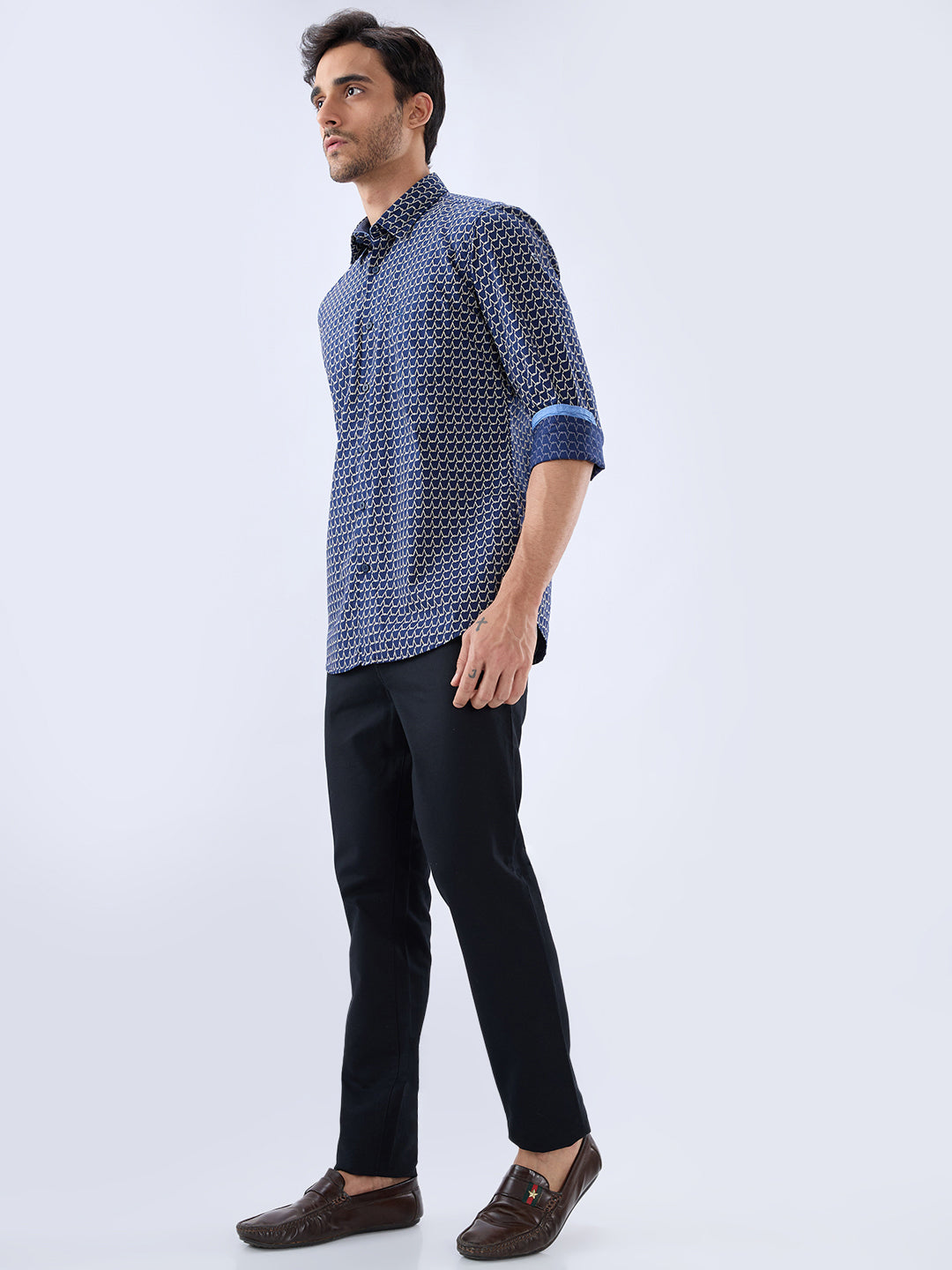 Parx Blue Casual Shirt