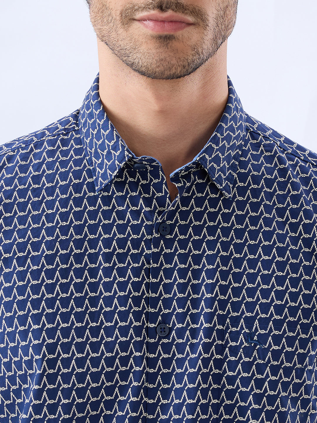 Parx Blue Casual Shirt