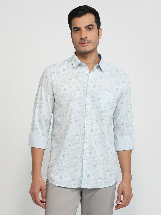 Parx Green Casual Shirt