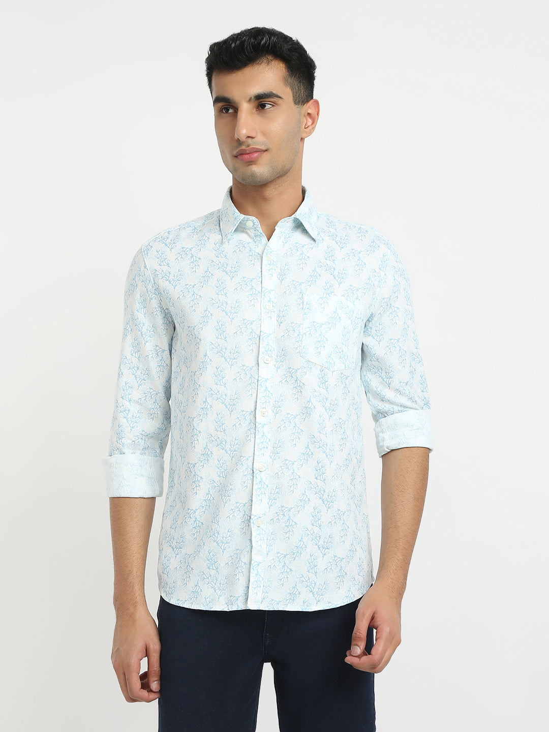 Parx Blue Casual Shirt 