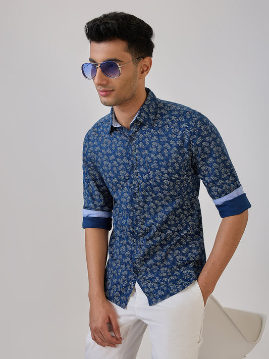 Parx Blue Casual Shirt 