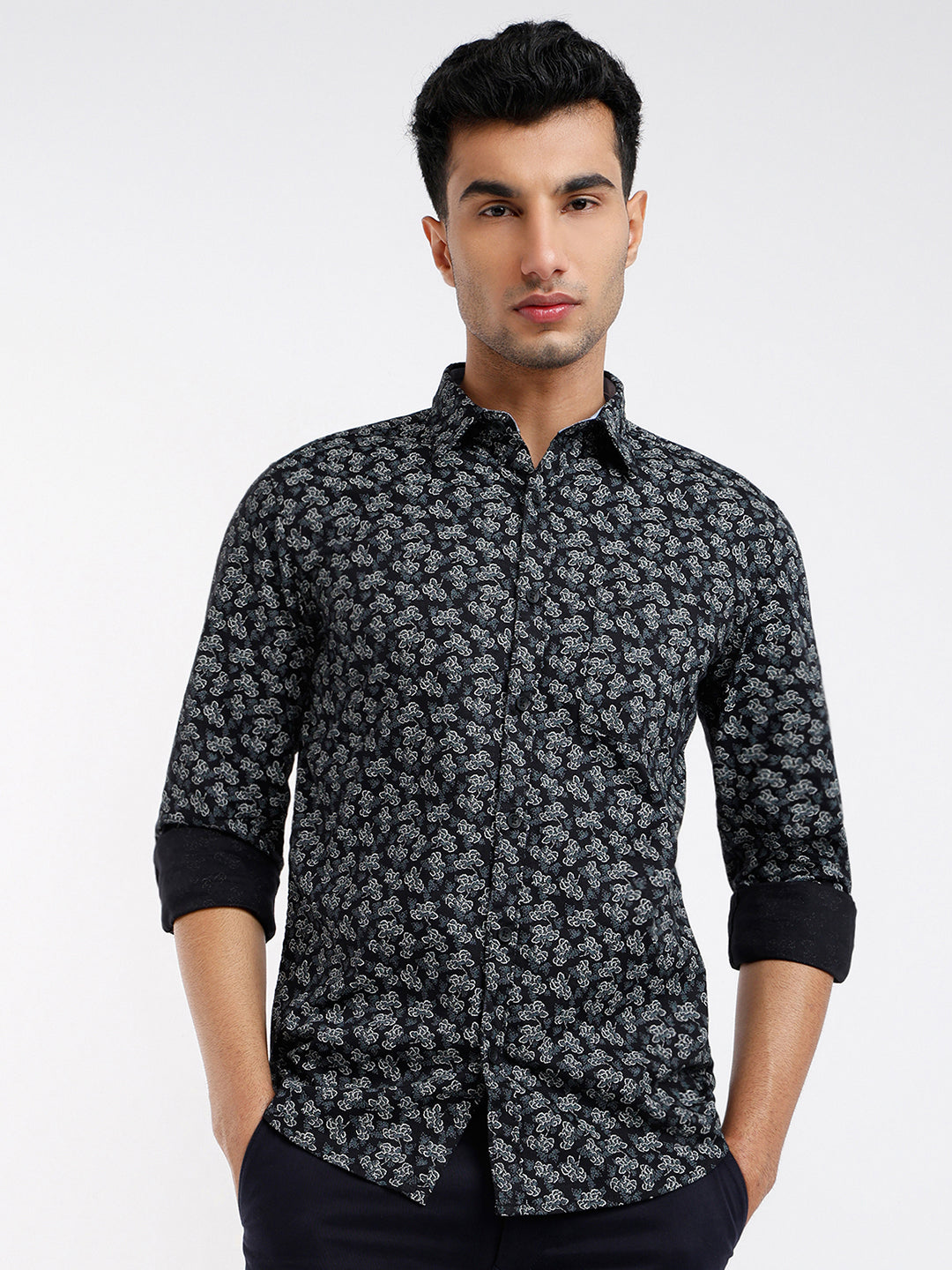 Parx Black Casual Shirt 