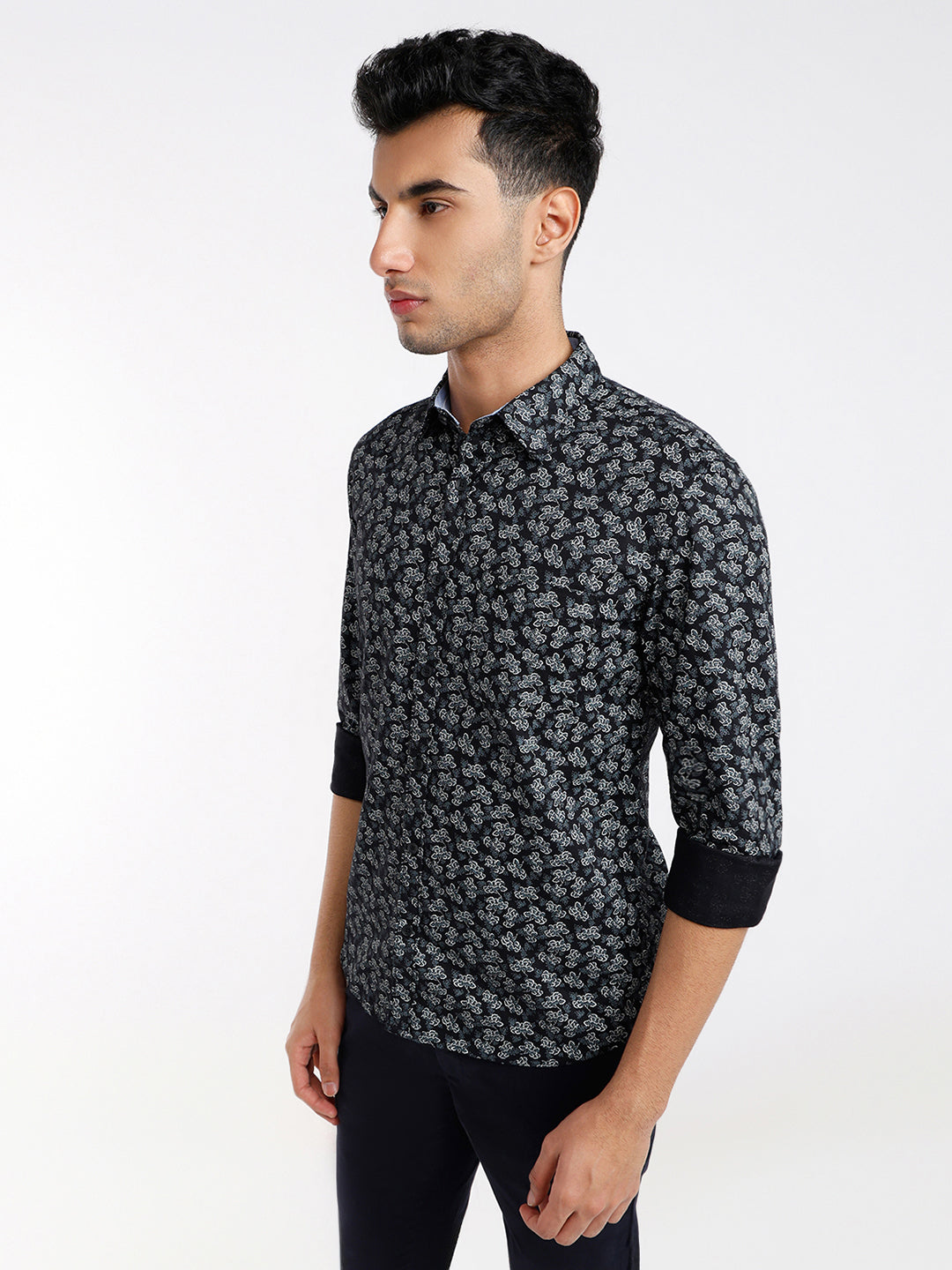 Parx Black Casual Shirt 