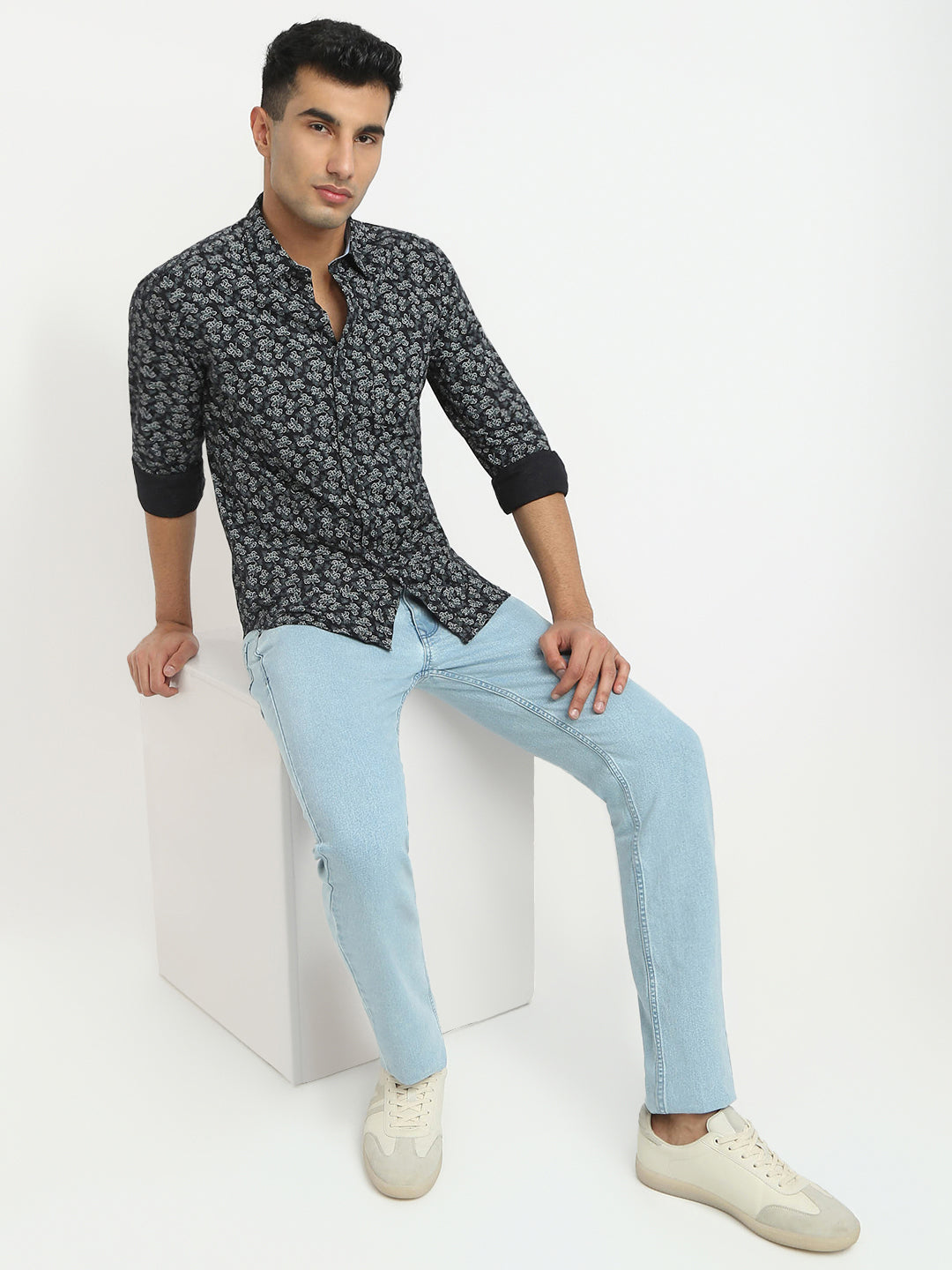 Parx Black Casual Shirt 