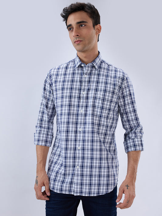 Parx Blue Casual Shirt