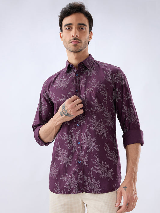 Parx Maroon Casual Shirt
