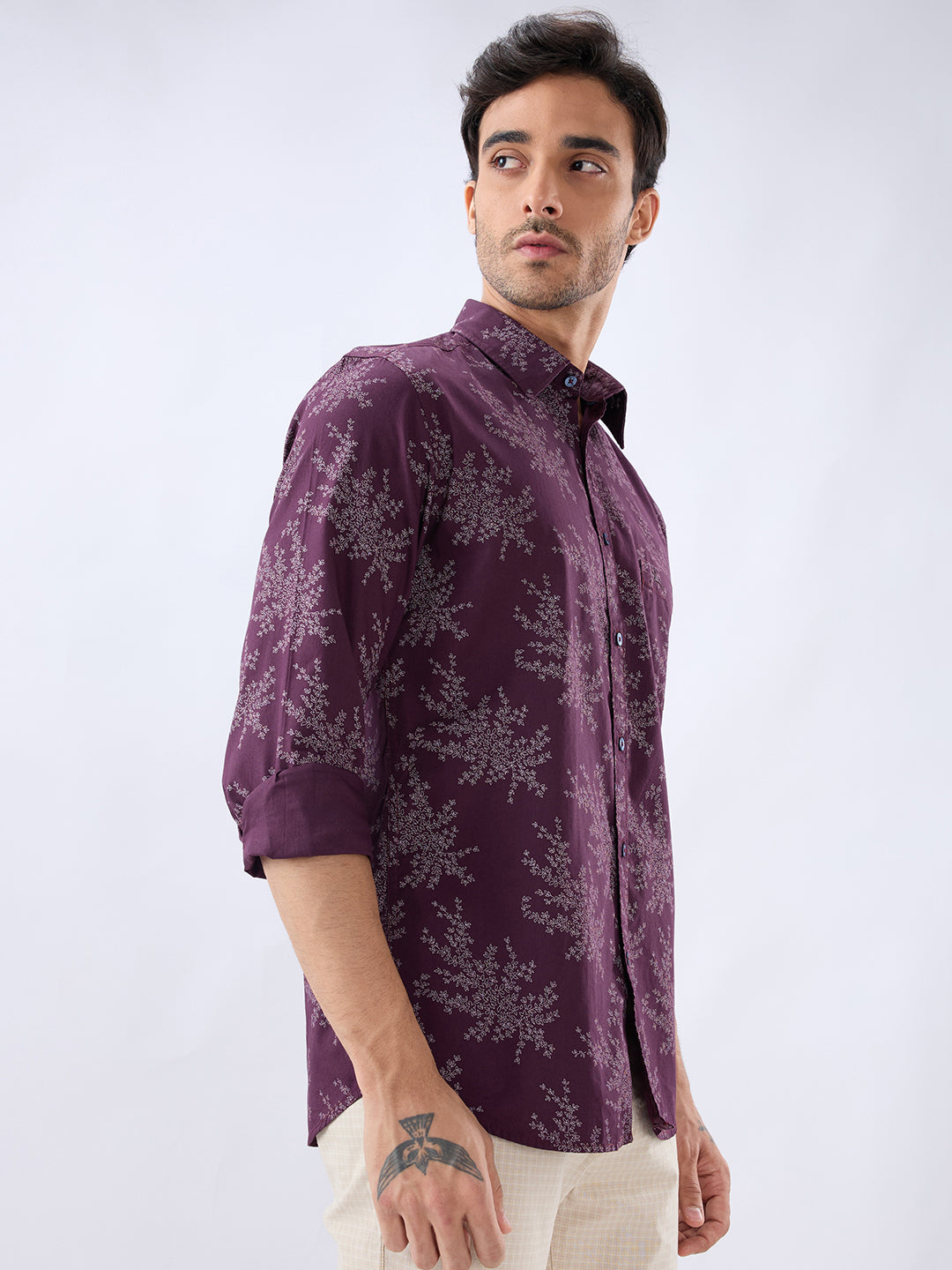 Parx Maroon Casual Shirt