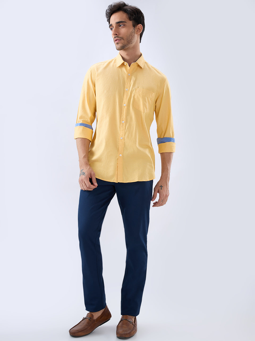 Parx Yellow Casual Shirt