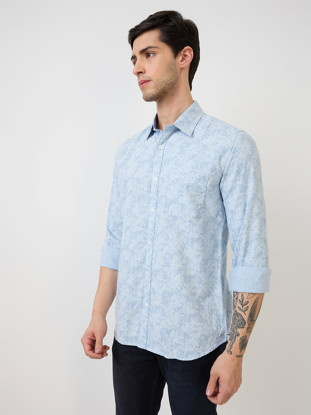 Parx Blue Casual Shirt 
