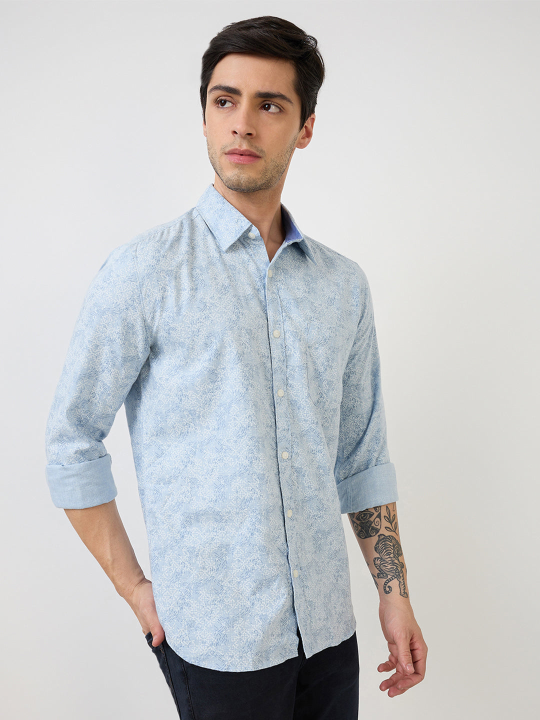 Parx Blue Casual Shirt 
