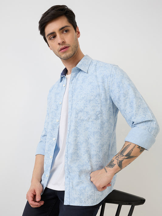 Parx Blue Casual Shirt 