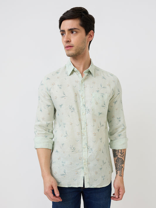Parx Green Casual Shirt 