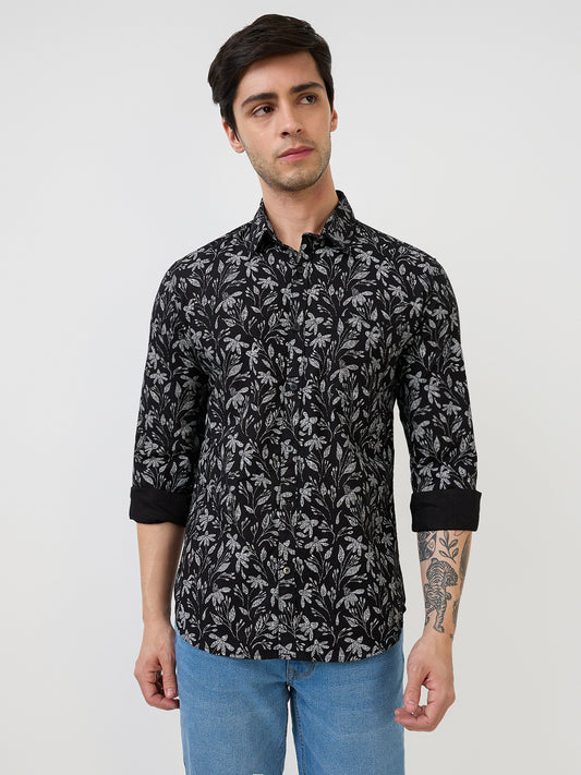 Parx Black Casual Shirt 