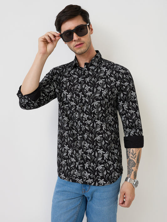 Parx Black Casual Shirt 