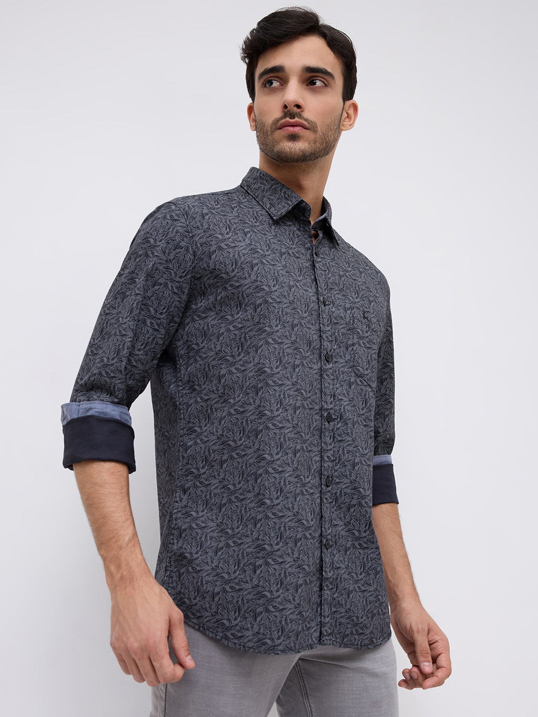 Parx Black Casual Shirt