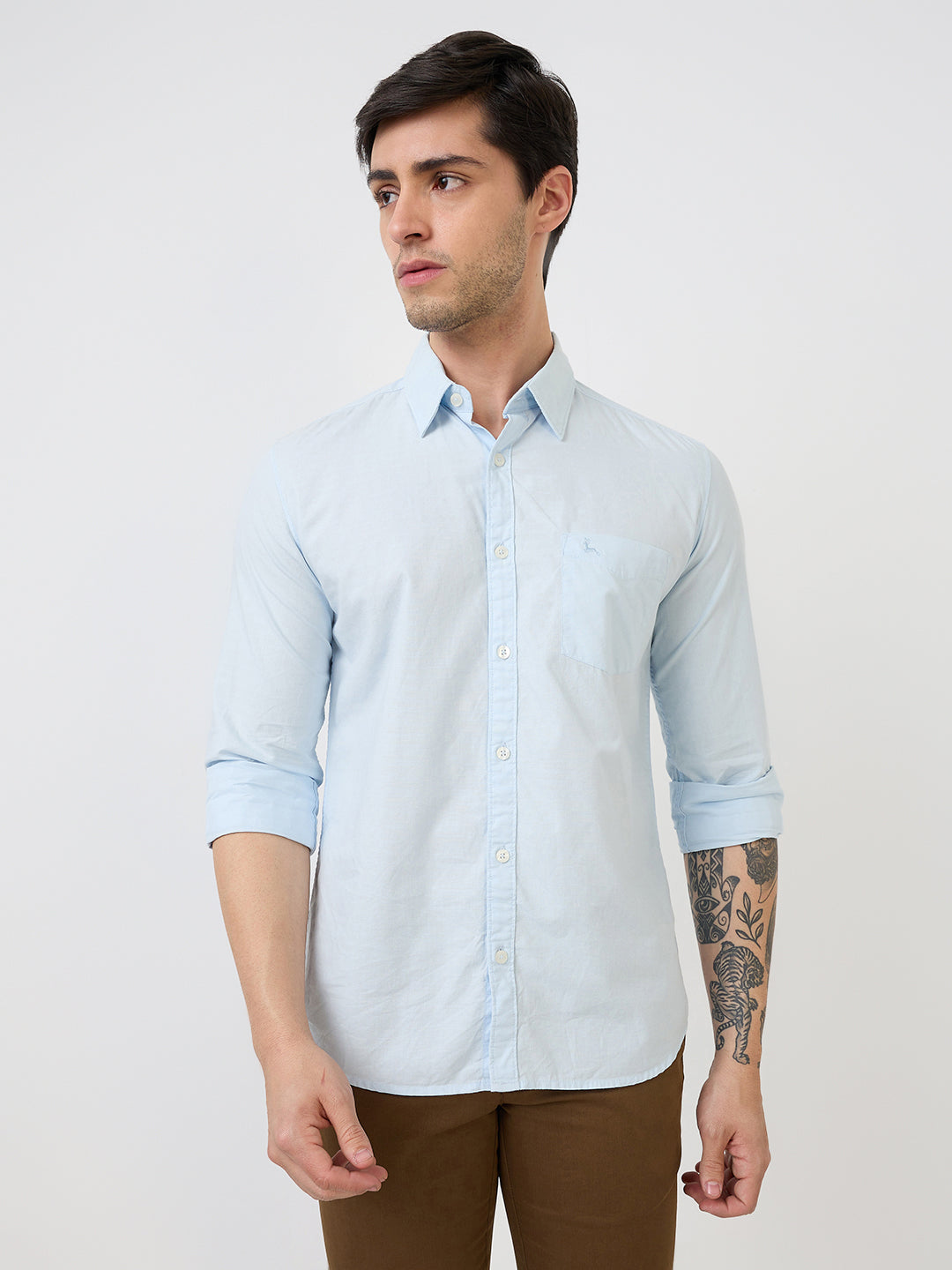 Parx Blue Casual Shirt 