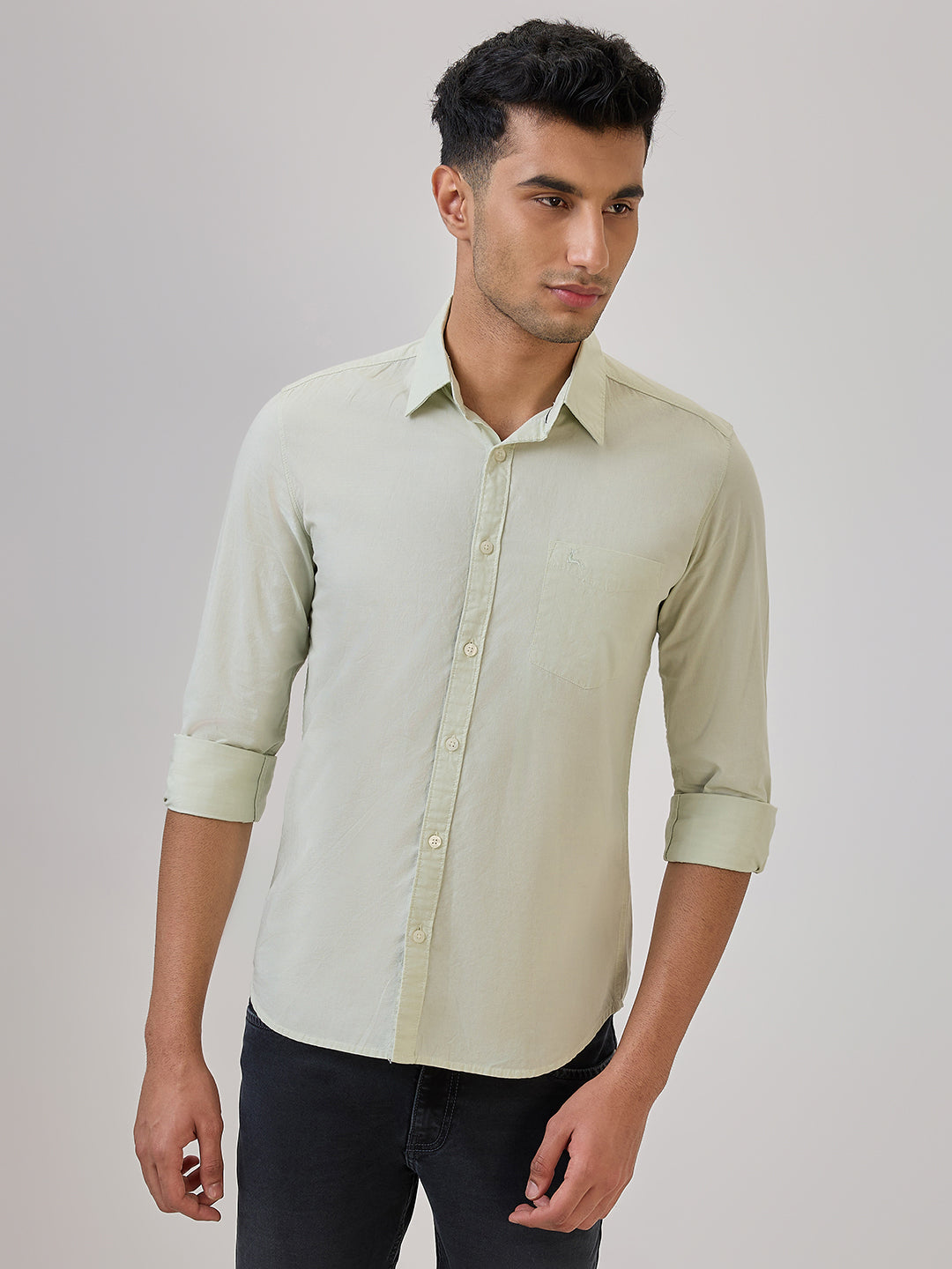 Parx Green Casual Shirt 
